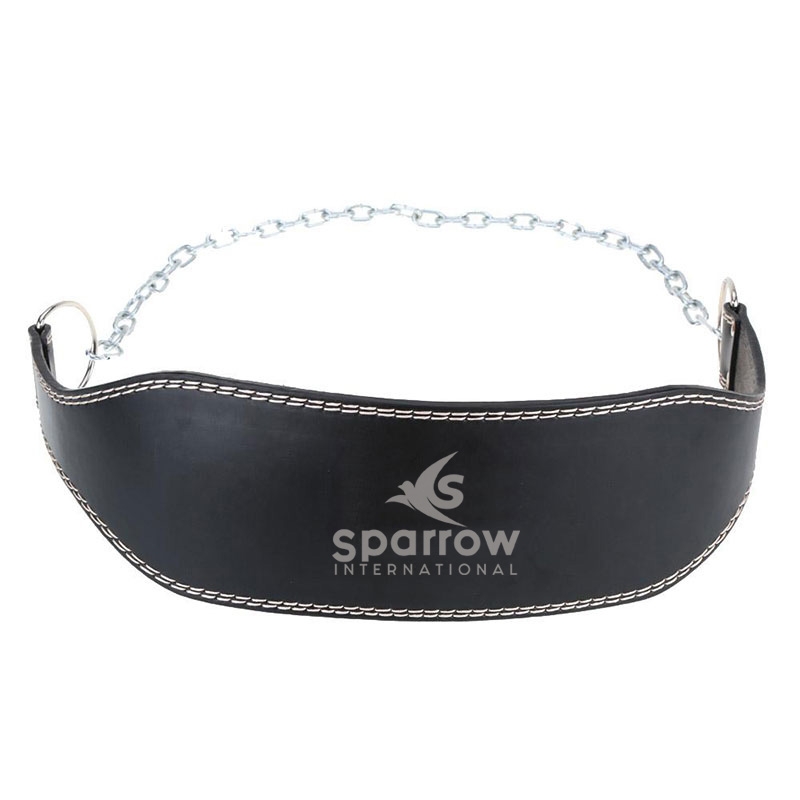 Gym Weightlifting Leather Dip Belt