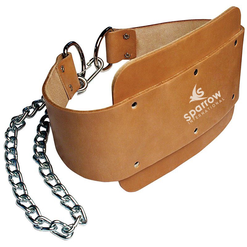 Gym Weightlifting Leather Dip Belt