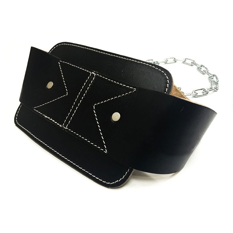 Gym Weightlifting Leather Dip Belt