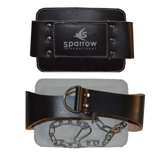 Gym Weightlifting Leather Dip Belt