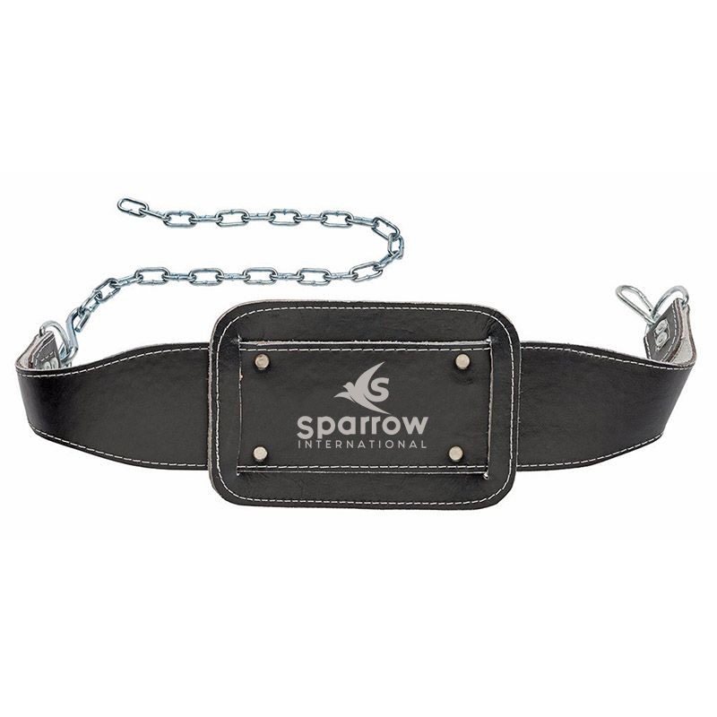 Gym Weightlifting Leather Dip Belt