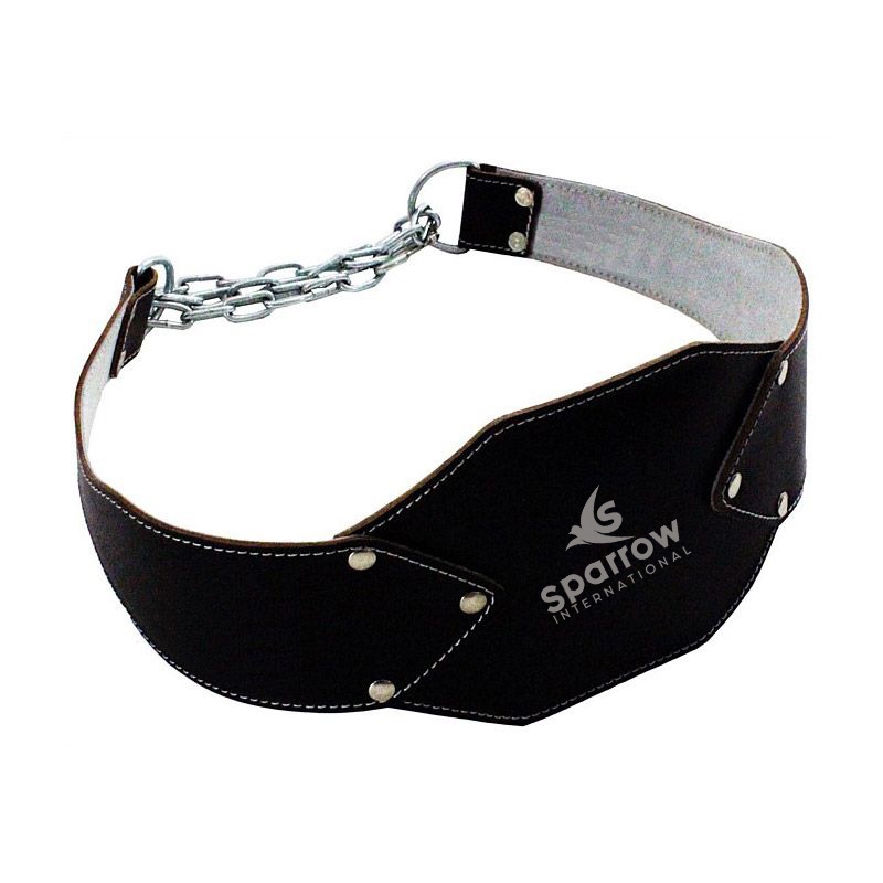 Gym Weightlifting Leather Dip Belt